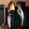 Leather Shoes Mens PU Luxury Crocodile Pattern