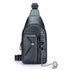 Stylish Genuine Leather Retro Chest Bag - Perfect for Men's Chain Shoulder Crossbody Bag