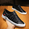 Genuine Leather High Quality Men Shoes Casual Daily Trendy Sneakers Mens Black Comfortable Footwear Spring