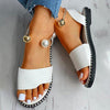 Ankle Ring Beaded Flat Sandals